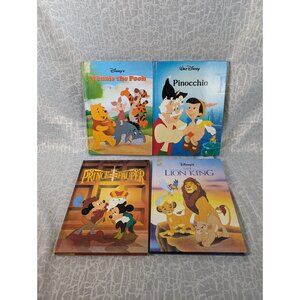Lot (4) Walt Disney Large Big Hardcover Books Gallery Twin Mouse Works Classic